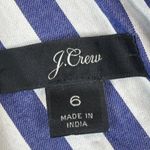 J.Crew Jumpsuit Womens 6 100% Cotton Blue White Wrap-Tie Poplin Sleeveless Photo 6