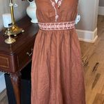 Spartina 449  Jennifer Midi Linen Mocha Dress New Photo 2