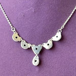 925 Silver real emerald stones necklace​ Photo 4