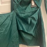 Pretty Little Thing Green Satin Twist Blazer Dress Size 8 Event NEW Photo 5