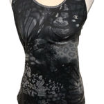 Champion  Women's Black and Gray Patterned Tank Top Excellent Condition Photo 0