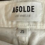 AGOLDE Toni Mid Rise Straight Leg Denim Jeans Women's 25 Radiate White Stretch Photo 10