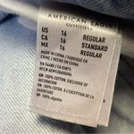 American Eagle Distressed 90s Straight Denim Jeans Womens 16 Destroyed Ripped Photo 9