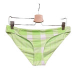 Solid & Striped  Lime Green White Plaid Gingham Reversible Bikini‎ Bottom Size XL Photo 1