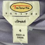 Talbots Vintage  Silk Top Womens 4 Petites Lavender Empire Waist Satin Soft Glam Photo 9