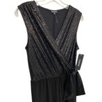 Bebe NYE Disco  Sequined Sleeveless Wrap Jumpsuit Wide Leg Evening Formal S NWT Photo 8