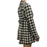 Candie's  Vintage Houndstooth Double Breasted Pea Coat Bow Back Pockets Medium Photo 4
