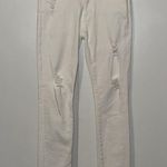 CAbi High Rise Slim Jeans Distressed Stretch Denim White Women’s 0 Photo 2