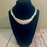 Vintage Egyptian Revival Collar Silver Tone Torc Style Necklace Photo 0