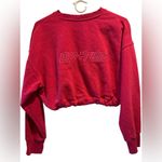 Bo + Tee UK brand hot pink cropped sweatshirt matching sweatpants thick set Photo 2