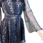Line and Dot 100% Silk Animal Print Mini Dress Photo 4