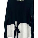Charlie Paige  Size L‎ NWT New with Tags Tie Waist Shirt Dress Black and White Photo 0