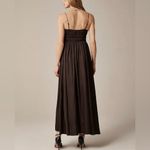 J.Crew NWT  Collection Ruched Maxi Dress Luster Georgette Deep Chocolate Photo 5