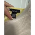 Alfani  Blouse Women's 8 Size 8 Yellow Long Bell Sleeves V Neck Going Out Top Photo 3