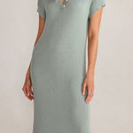 Varley  Aria Rib Knit Midi Dress Photo 0
