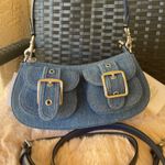 Coach NWT CAK44 Ashton shoulder/Crossbody Bag In Denim & Smooth Leather Indigo Photo 4