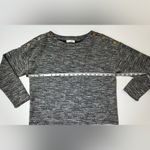 Urban Romantics  Heathered Black and white Sweater with Button Accents 🤍🖤 Photo 2