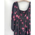 Nicholas Black Floral Printed Silk Tiered Long Sleeve Maxi Dress Size 8 Photo 39