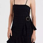 American Eagle AEO  Black Wrap Front Cami Dress Size Large NEW Photo 0