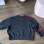 Adidas Originals Womens Adicolor Tricolor Trefoil Velvet Sweatshirt Black NWOT Photo 13