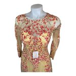 MEIER Women’s Illusion Long Sleeve Embroidery Prom/Formal Dress – Size 8 NWT Red Photo 8