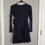 Lulus Women’s Fit and Fair Ribbed Knit Long Sleeve Denim blue size Small NWT Photo 3