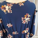 French Grey  Murphy XL Maternity Navy Blue Floral Brushed Knit Dress Photo 7