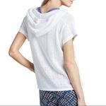 Lucky Brand LUCKY LOTUS Yoga White Mesh Hooded Pullover M Photo 3