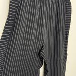 Joie  Women's Black & White Contrast Pinstripe Pull On Wide Leg Pants 3X Photo 1