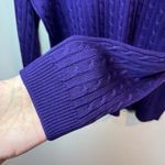 Mark Fore & Strike 100% Spun Silk Crew Neck Sweater Purple Textured Fitted Sz XL Photo 4