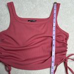 SheIn  Pink Sleeveless Ruched Crop Tank Top Photo 3