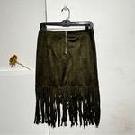 Blush Noir  Green Fringe Skirt Size M Photo 7