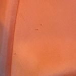 Etam Womens Medium Peach Satin Back Cut out Midi Slip Dress Slit Party Chic Orange Photo 9