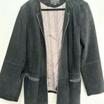 Bernardo  suede jacket cost size 3X long black minimalist moto fall emo dark Photo 0