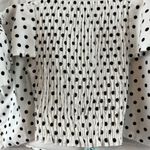 She & Sky  Dot Print Ruffle Sleeve Crop Top Size L Photo 2