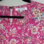 Rose + Olive medium women blouse boutique pink floral print blouse keyhole back Photo 1