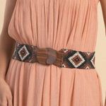 Handmade Southwestern Beaded Belt Black Photo 0