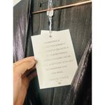 NWT Caroline Constas Gunmetal Silver Draped Style Metallic Shimmer Dress Large Photo 8