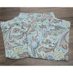 J. McLaughlin  Womens size 4 Colorful Pastels‎ Paisley Cropped Pants Silk Blend Photo 2