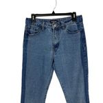 Momokrom  Two Tone High Rise Raw Hem Cropped Straight Leg Jeans‎ EU 38 Trendy Y2K Photo 1