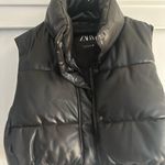 ZARA  Leather Vest Faux Black Photo 0