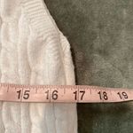 #317 SWEATER SET White Cable Knit Cardigan and Dress Set Size XL Photo 6