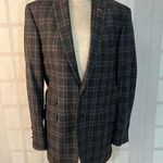 Holland & Sherry Gray Pink Plaid Sport Coat Size XL Photo 0