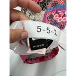 Pinko‎ Skirt Womens 2 Pink Bibidi Gonna Pink Printed Crepe Patchwork Floral Photo 5