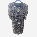 Ted Baker London Velvit Bodycon Dress 8 Floral Fitted Blue Cocktail Whimsigoth Photo 1