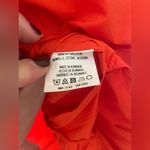 Whit Two Anthropologie Bright Red Orange Ruffle Neck Tiered Midi Dress Sz XS Photo 3