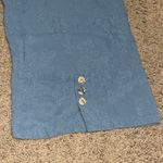 CITRON Silk Asian Floral Jacquard Wide Leg High Waist Crop Palazzo Pant Blue S Photo 6