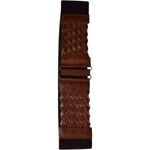 Brown Woven Fashion Statement Accessory Leather Belt Sz M/L Photo 5