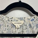 Lucky Brand NWT Floral Cap Sleeve Cotton Top in Cream Multi Floral - Size S Photo 4