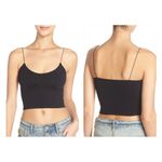 Free People Intimately FP Black Crop Top Strappy Tank Black NWT Photo 5